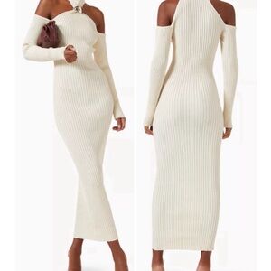 BAOBAB Yumiko Maxi Bodycon Dress in Coconut, NWT